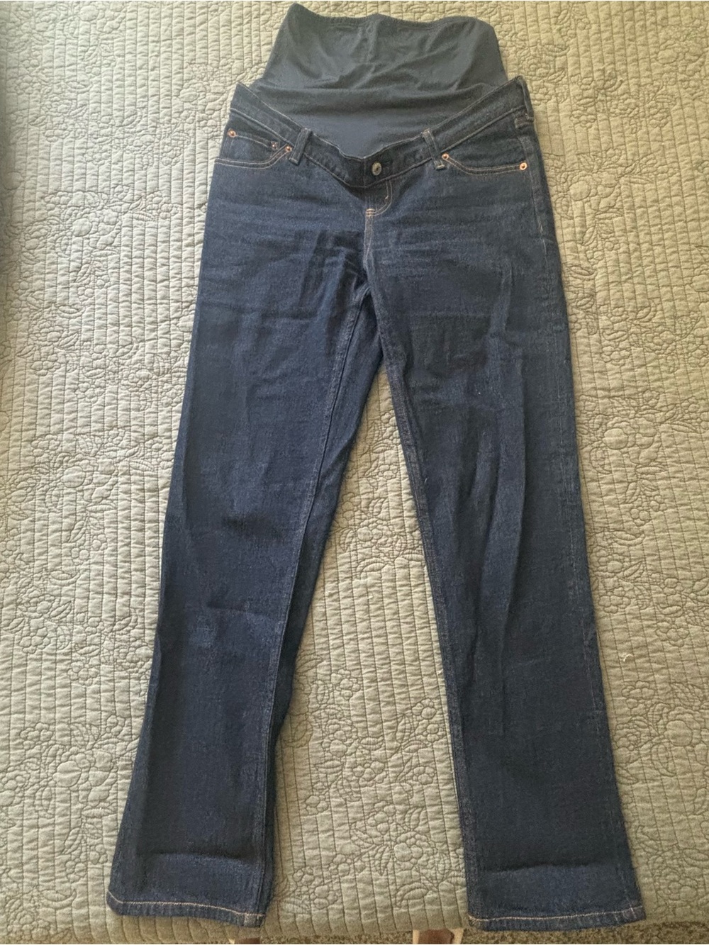 Abercrombie Maternity Dark Blue Stretch Jeans with Overband Panel